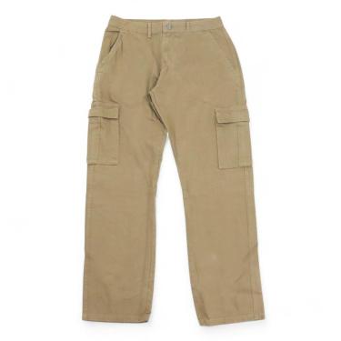 Imagem de Calça Volcom Sarja Cargo Stranger - Khaki Escuro-Masculino