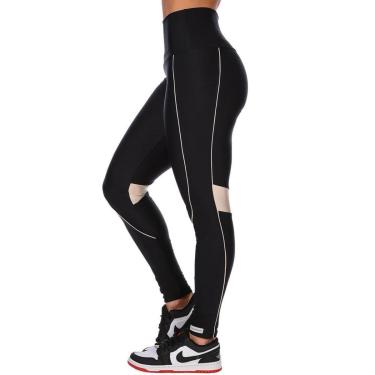Imagem de Calça Legging Fitness Cirrê Cós Alto Com Friso e Recorte Summer Soul-Feminino