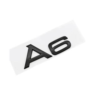 Imagem de Adesivo De Logo 3D Cromado Preto Para Audi A4 A5 A6 TFSI, Emblema Para