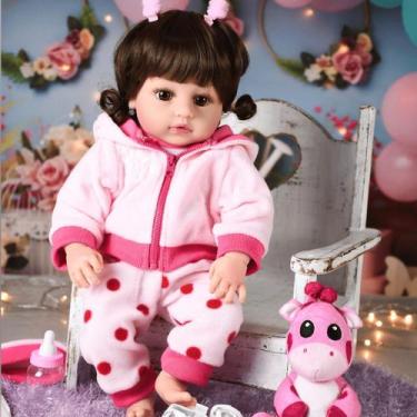 Imagem de Bebê Reborn Girafinha Especial Exclusiva Com Acessórios Completa Artic