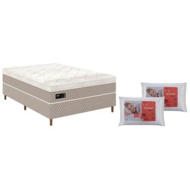 Imagem de Cama Box (Box + Colchão) Casal Umaflex Verona - Molas 56cm Altura + 2 