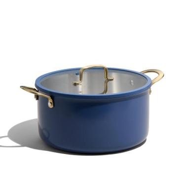 Imagem de Panela de Pressão CAROTE 7,6L Aço Inoxidável Triplo Revestimento Azul