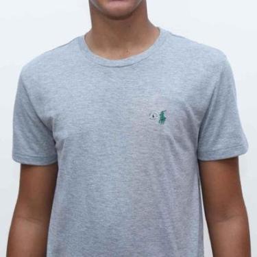 Imagem de Camiseta Ralph Lauren Masculina Cinza Custom Slim Fit-Masculino