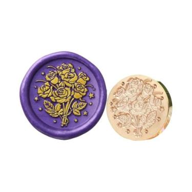 Imagem de Convites De Casamento, Envelopes Decorativos, Selo De Cera De Latão Co