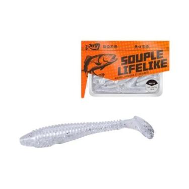 Imagem de Isca Artificial Macia Em Formato De Verme Com Anzol De Cabeça De Chumb