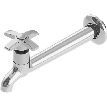 Imagem de Torneira Plástica 7348 Delta Ostenvonder 1 4 de Volta de Parede ABS Acabamento C23 Cromada