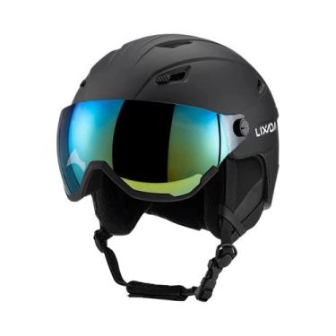 Imagem de Capacete de Snowboard e Esqui Unissex com Viseira Removível - Proteção