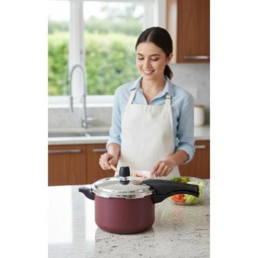 Imagem de Panela Pressão 20cm 4,5L Alumínio Vermelha Segura Antiaderen - Congrat