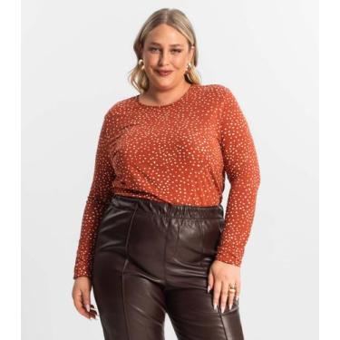Imagem de Blusa Feminina Manga Longa Plus Size Secret Glam Vermelho, Plus G4, Ve