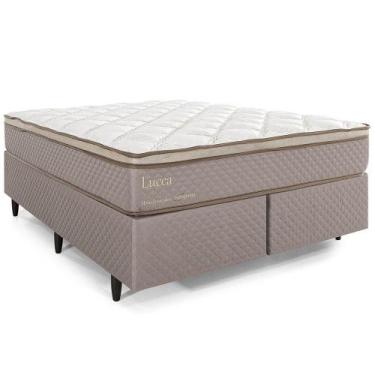 Imagem de Cama Box King Size Herval Lucca, de Molas Ensacadas, 66x193x203 cm