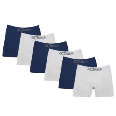 Imagem de Kit Com 6 Cuecas Boxer Box Adulto Em Algodão Cotton Sem Costura Zorba,