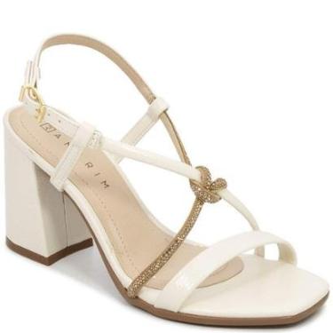 Imagem de Sandália Feminina Salto Bloco Brilho Ramarim 2541203-Feminino