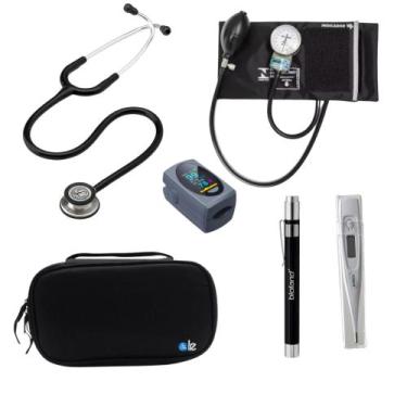 Imagem de KIT Estetoscópio Littmann 3M + Esgifmo + Case + Lanterna + Oxímetro + 