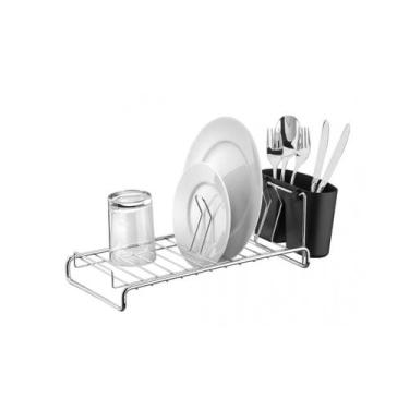 Imagem de Escorredor de louças pratos compacto Cromado Future 984