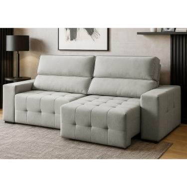 Imagem de Sofa 3 Lugares Retratil Reclinavel 210cm Linho Village Ferguile