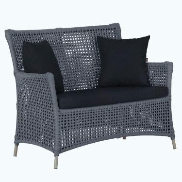 Imagem de 1 Sofá área Externa Igapó Alumínio Fendi Corda Náutica E12 Prata