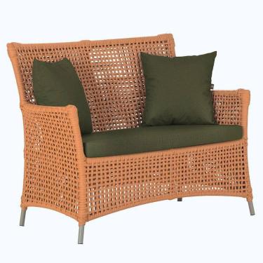 Imagem de 1 Sofá área Externa Igapó Alumínio Fendi Corda Náutica E13 Terra Cota