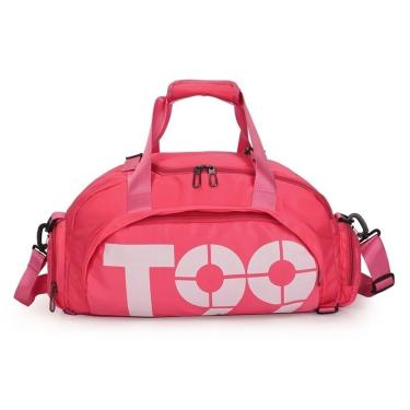 Imagem de Bolsa Esportiva Ming 3 em 1 para Academia com Alças Removíveis Bolso para Tênis Impermeável Rosa OEM