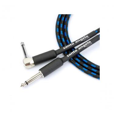 Imagem de Cabo para Guitarra Angel Tx 0,30MM para Instrumentos Musicais com Conectores P10 X P10 90º 3,05M Santo Angelo