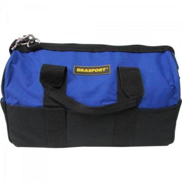 Imagem de Bolsa para Ferramentas F002 para Organização de 23 Bolsos Internos e Externos com Alça de Ombro azul-preto Brasfort