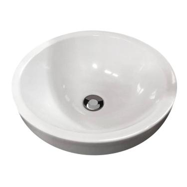 Imagem de Kit Cuba Redonda Sobrepor Banheiro Com Valvula Click Inox