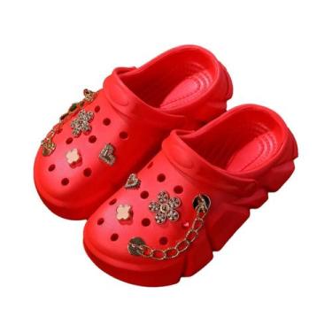 Imagem de Sandálias De Plataforma Para Meninas Com Decoração Floral 3D, Sola Mac