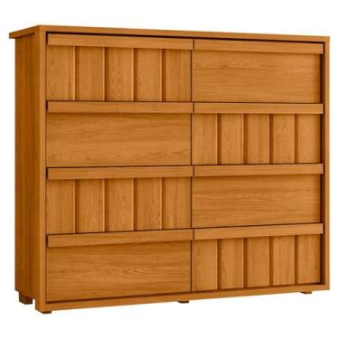 Imagem de Comoda Tarsila 8 Gavetas MDF 136 cm Madetec, Cinamomo Off White