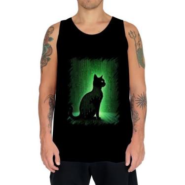 Imagem de Camiseta Regata de Gato Oráculo Hacker Binário Mat 7 - Kasubeck Store®