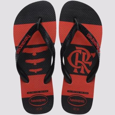 Imagem de Chinelo Havaianas Top Times Flamengo 4148304 Preto, Preto, Preto, Pret