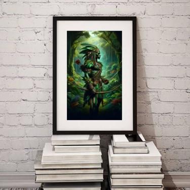 Imagem de Quadro Guerreiro  Oxóssi - 60x48cm