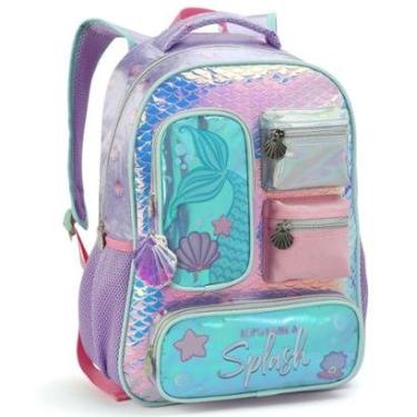 Imagem de Mochila Escolar Infantil Feminina Sereia-Feminino