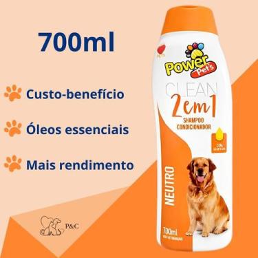 Imagem de Shampoo E Condicionador Neutro Para Cães e Gatos 700ml Power Pets