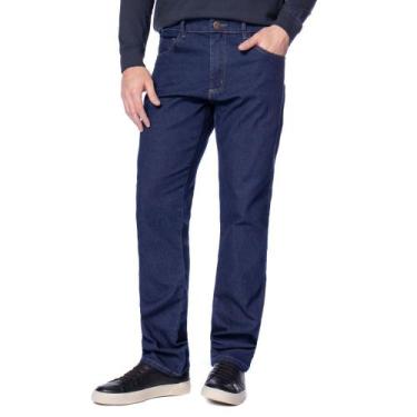 Imagem de Calça Jeans Masculina Calibre Denim Casual Reta Azul Escuro, Azul escu