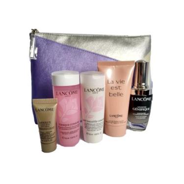Imagem de Necessaire com  produtos faciais e de maquiagem prata/lilás - França