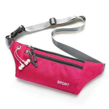 Imagem de Pochete slim fina impermeável unisex ajustável discreta - XT, Rosa