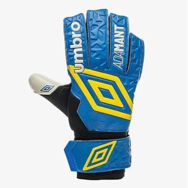 Imagem de Luva de Goleiro Umbro Adamant Campo Infantil, 6/m, Amarelo, Azul