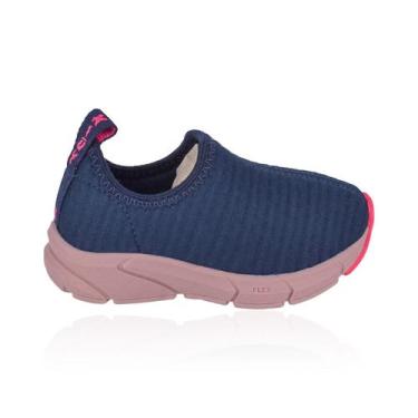 Imagem de Tênis Kidy Energy Baby 041-1181 - Marinho/Rosa Tamanho:23Cor:Azul/Rosa