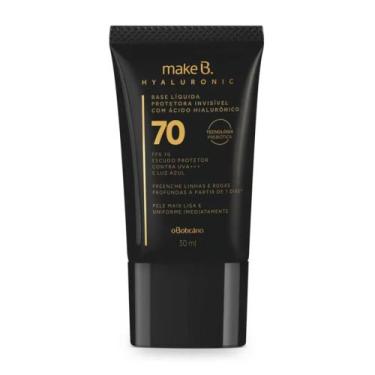 Imagem de Base Líquida Incolor Protetora Make B. Hyaluronic FPS 70, 30 ml - Maqu