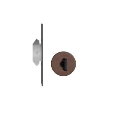 Imagem de Fechadura trava porta correr banheiro wc pado corten marrom expansiva 