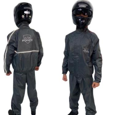 Imagem de Capa de Chuva Moto Masculina Force Nylon New Confort Extreme Cinza, P