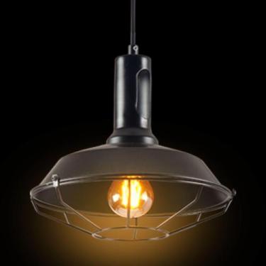 Imagem de Luminária Lustre Pendente p/ Teto em Aço 1 Lâmpada E-27 26cmØ Tennesse