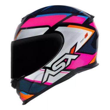 Imagem de Capacete ASX Eagle Fast Preto Rosa e Branco Brilhante, 58