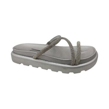 Imagem de Papete vizzano brilhos feminino 6459-318, Prata, 37