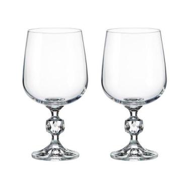Imagem de Taça de Cristal Bohemia 340 ml Claudia 2 Peças - Bohemia Crystal