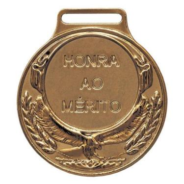 Imagem de Kit Com 10 Medalhas Vitória Honra ao Mérito 39000 39MM Com Fita, Bronz
