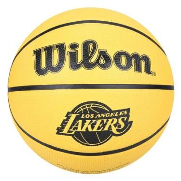 Imagem de Bola Basquete Wilson Team Tribute Los Angeles Lakers, Amarelo, Único