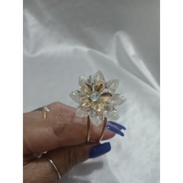 Imagem de Bracelete Flor Cristal  Bijuteria Moderna e Elegante - Deusa Modas, Pr