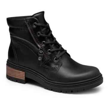 Imagem de Bota Couro Coturno Dakota DA181 Feminino, Preto, 36