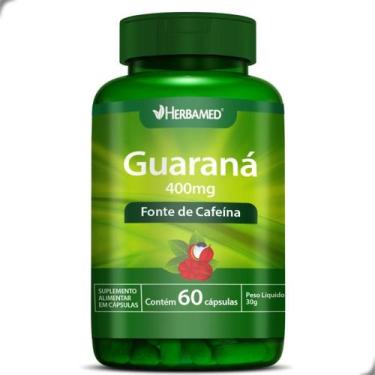 Imagem de Guaraná 400mg Fonte de Cafeina 60 Capsulas Herbamed, Natural