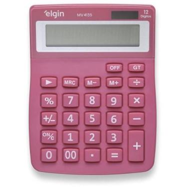 Imagem de Calculadora de Mesa 12 Dígitos MV4135 Rosa com Visor de Cristal Líquid
